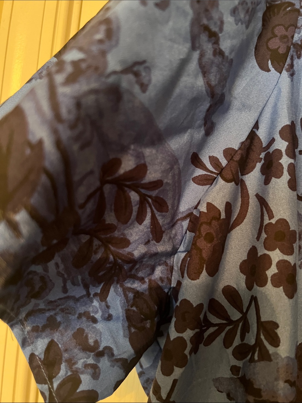 Anthropologie Blue and Black Floral Maxi Dress - Picture 4 of 7